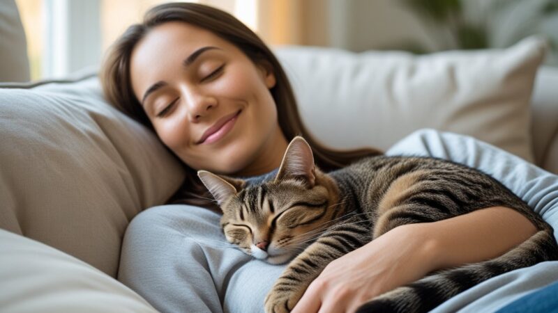 O que significa quando o gato dorme em cima do dono? Entenda o comportamento