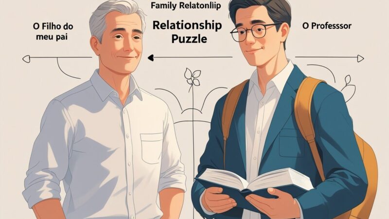 O filho do meu pai é pai do professor: análise lógica e explicação